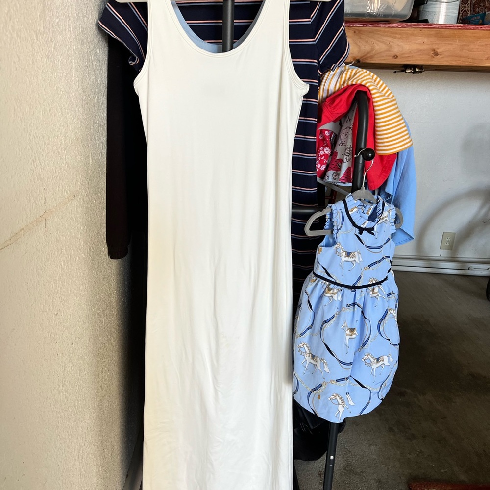 Bumpsuit white dress Small